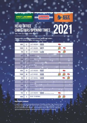 HEAD OFFICE CHRISTMAS OPENING TIMES 2021